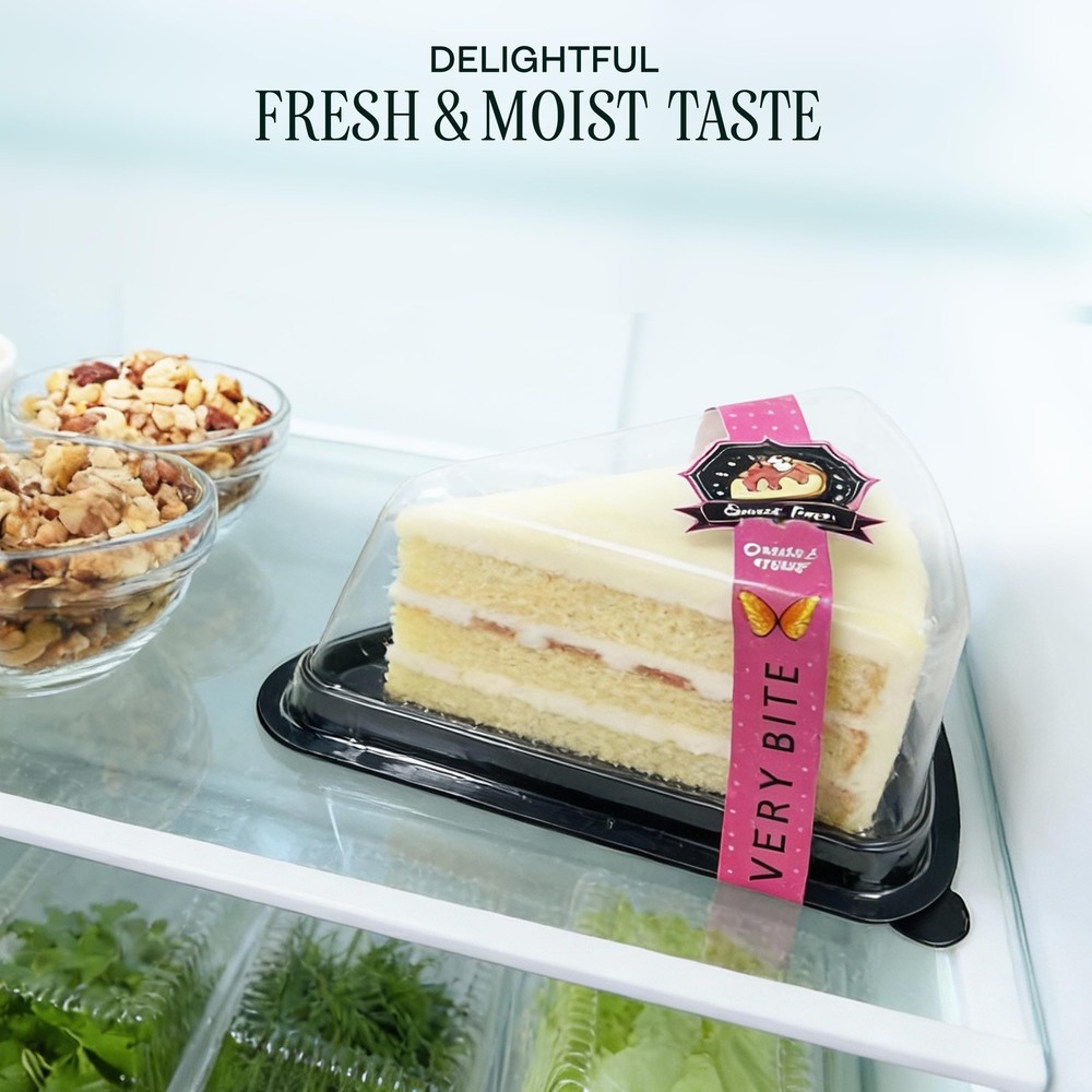50-Pack Clear Cake Slice Containers | BPA-, Stackable Dessert Holders for Par...