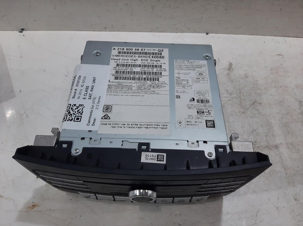 MERCEDES E-CLASS E220 BLUETEC SE W212 2009-2016 Satellite Navigation System Unit