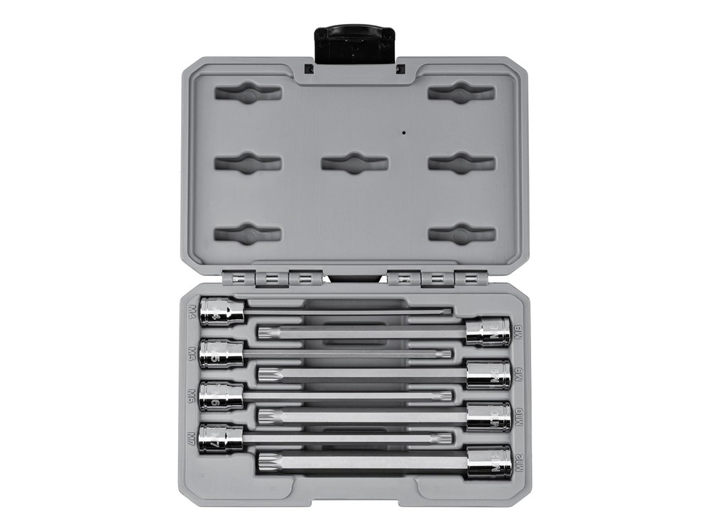 TEKTON 3/8 Inch Long Triple Square Bit Socket Set with Case (8-Piece) | SHB91...