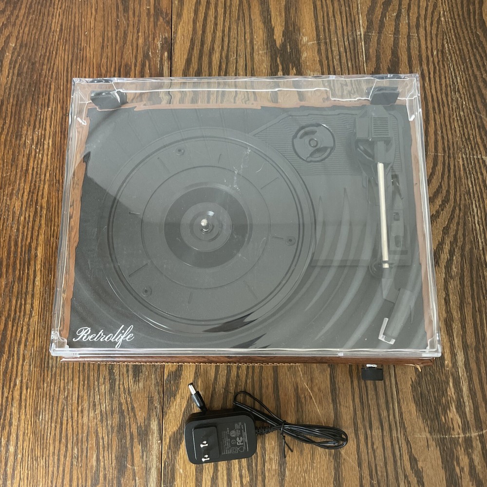 Bluetooth Record Player Turntable 3 Speed USB Headphone TESTED WORKS