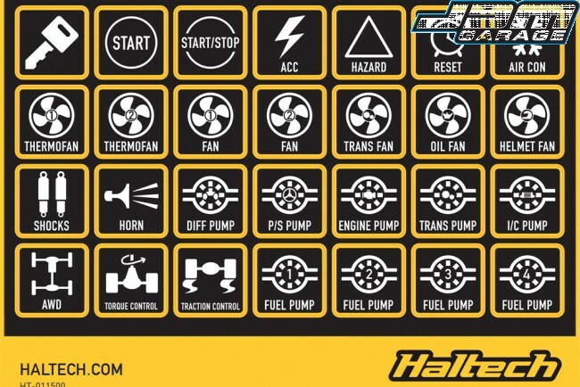 Haltech CAN Keypad Label Set