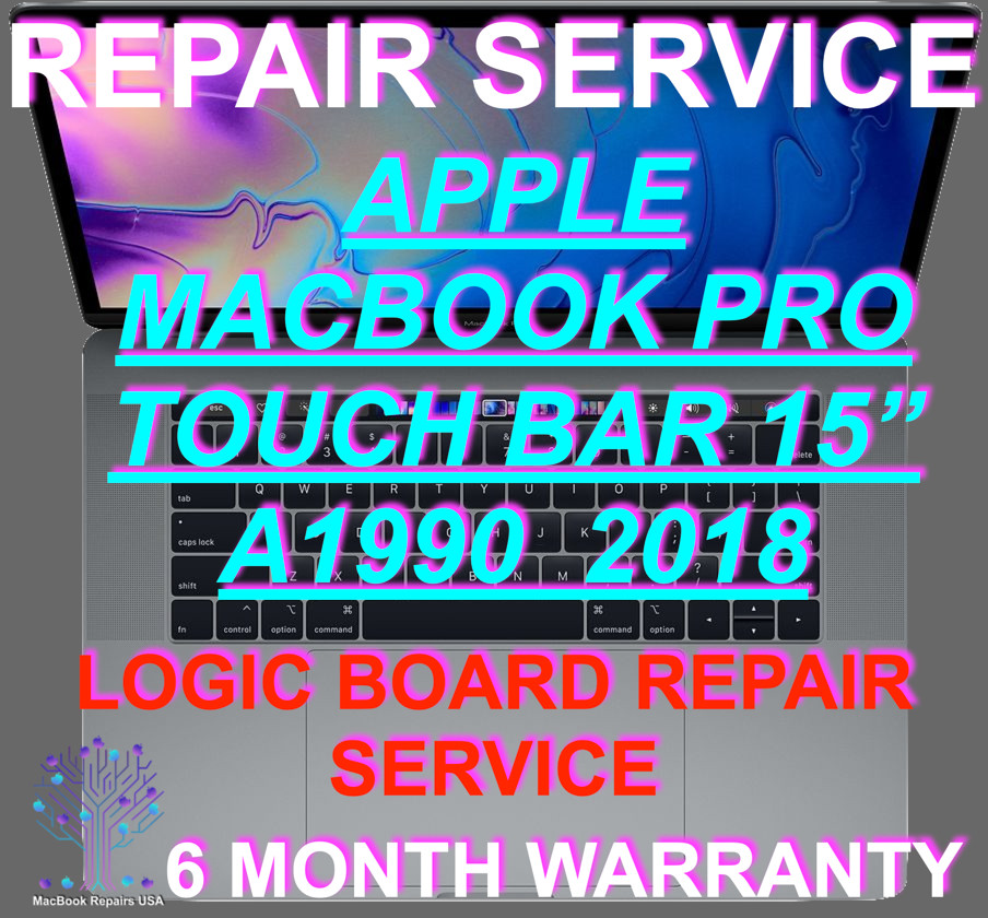 A1990 2018 2019 15" MACBOOK PRO LOGIC BOARD REPAIR SERVICE 820-01041-A