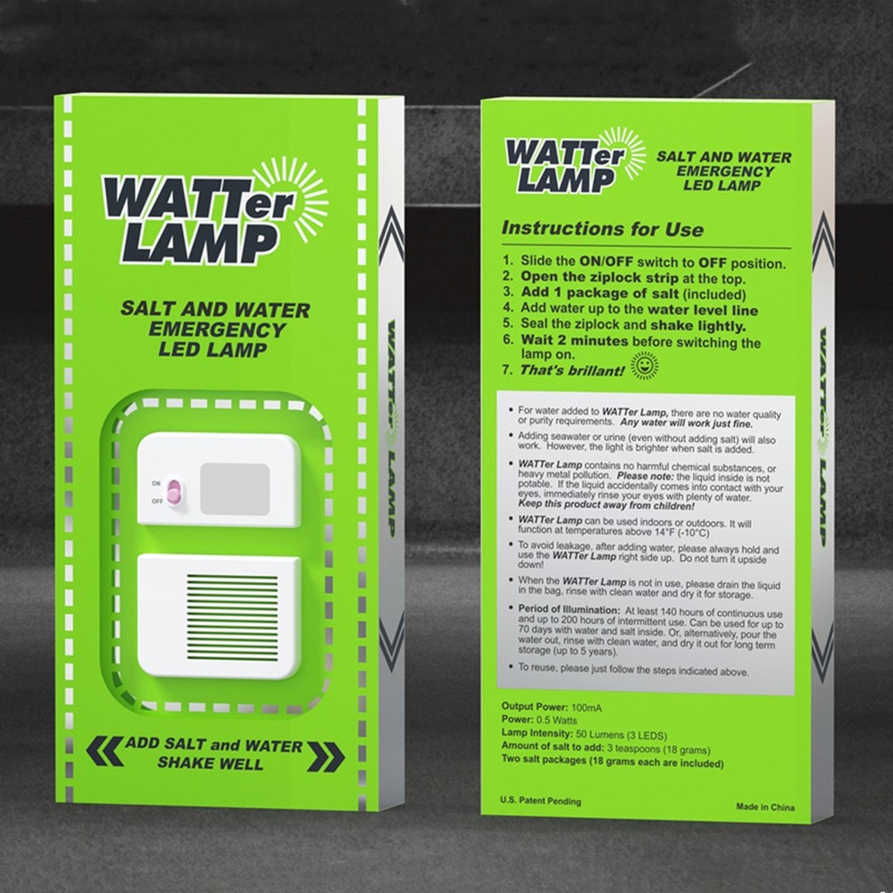 Pollution Salt Water Lamp Convenient and Eco Friendly Lighting Solution