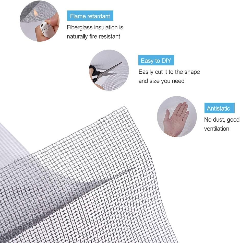Fiberglass Screen Roll High Visibility & Durable Screen Easy to DIY