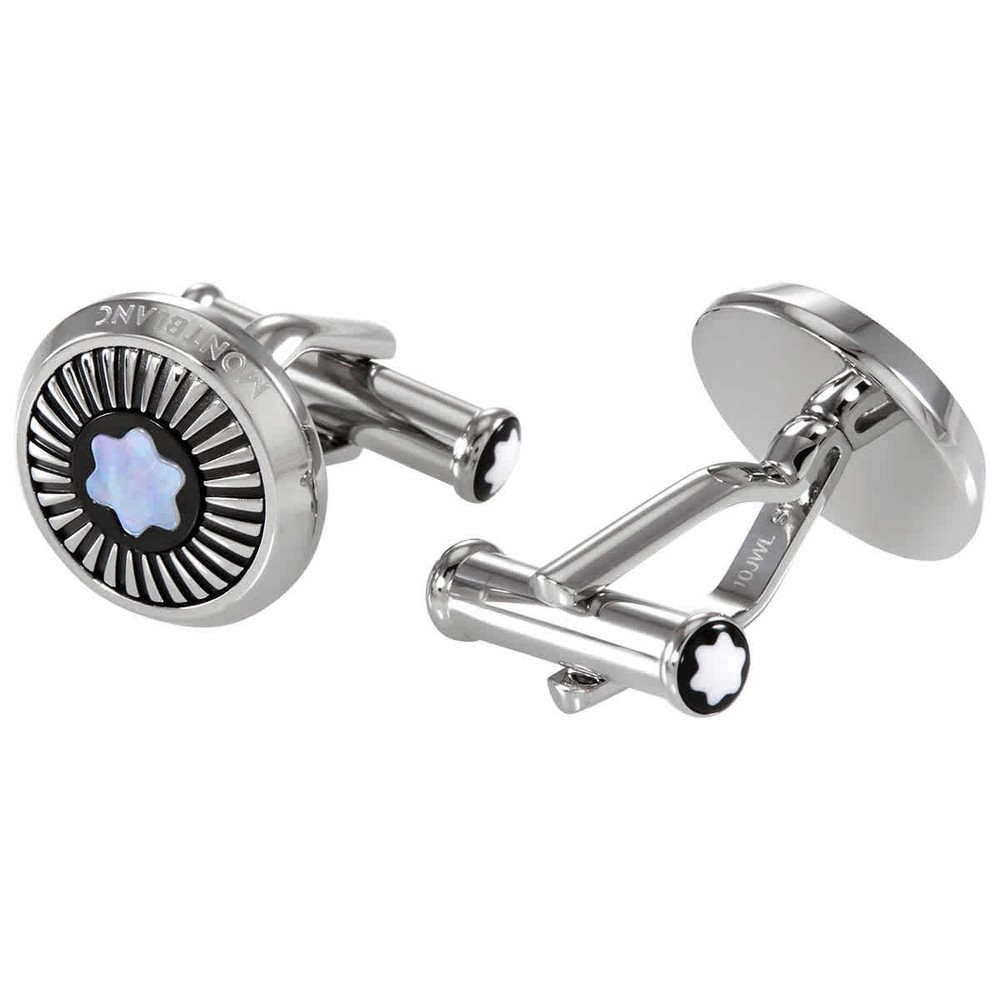 Montblanc Iconic Round Star Cufflinks MOP Rays