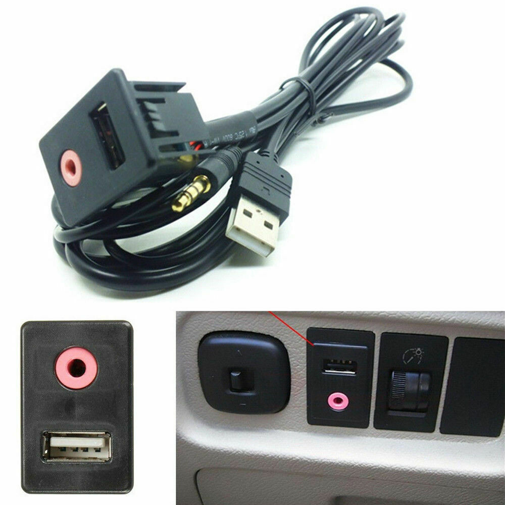 ABS AUX+USB Modification jack Switch Wire Audio Conversion Cable for VW Toyota