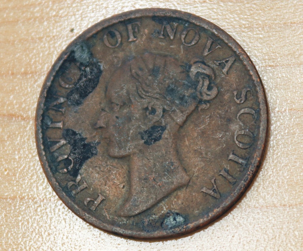 1843 Canada Nova Scotia Half Penny Token