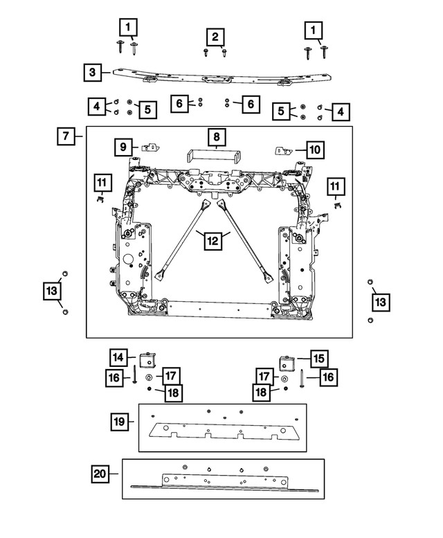 Genuine Mopar Cradle Attaching Bracket 68480777AA