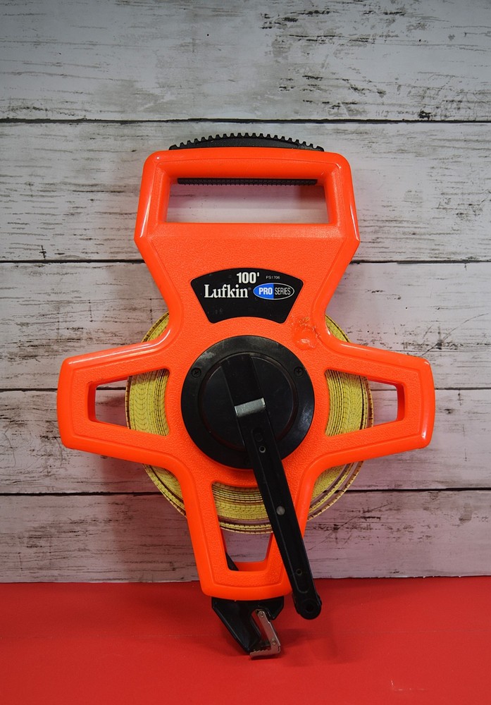 LUFKIN 'PRO SERIES PS-1706' 100' Pull out/Wind Up Measuring Tape EUC TOOLS