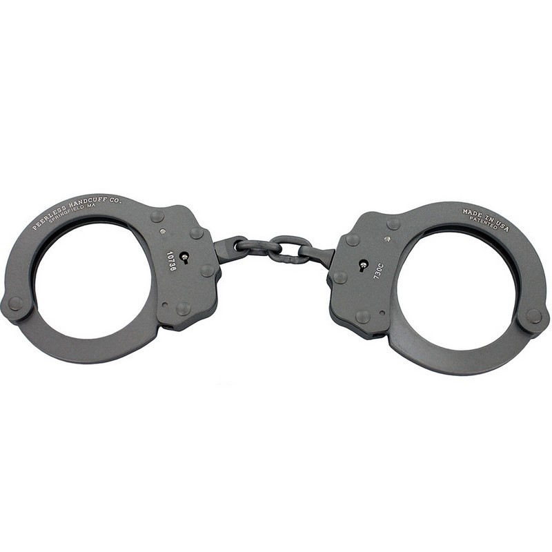 Peerless Model 730C Superlite Chain-Linked Handcuffs & Keys, Gray (10 Pack)
