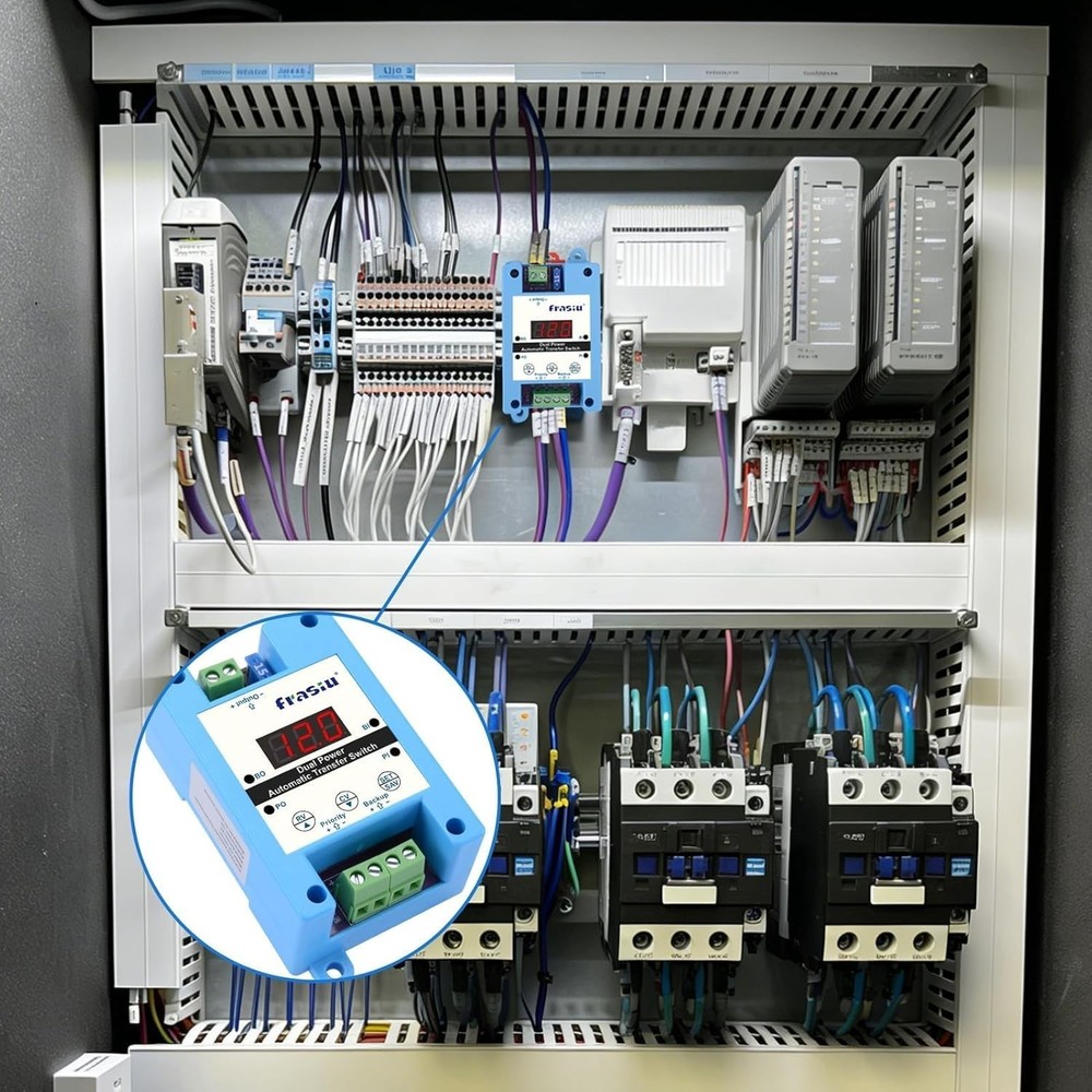 Automatic Transfer Switch 8A, Dual Power Backup Module for Solar & Battery, Seam