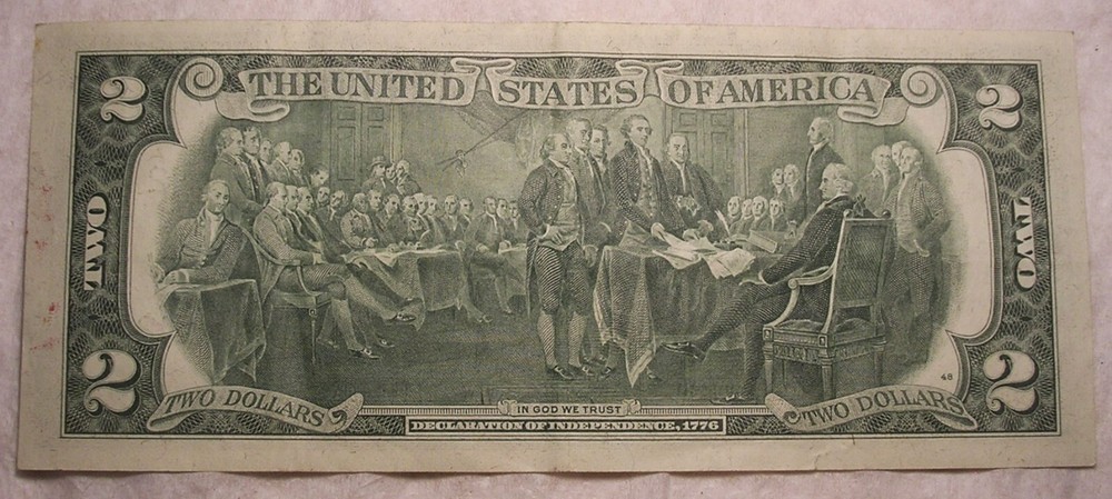 1976 $2 Dollar Note with Small Size Error, Nice Circulated