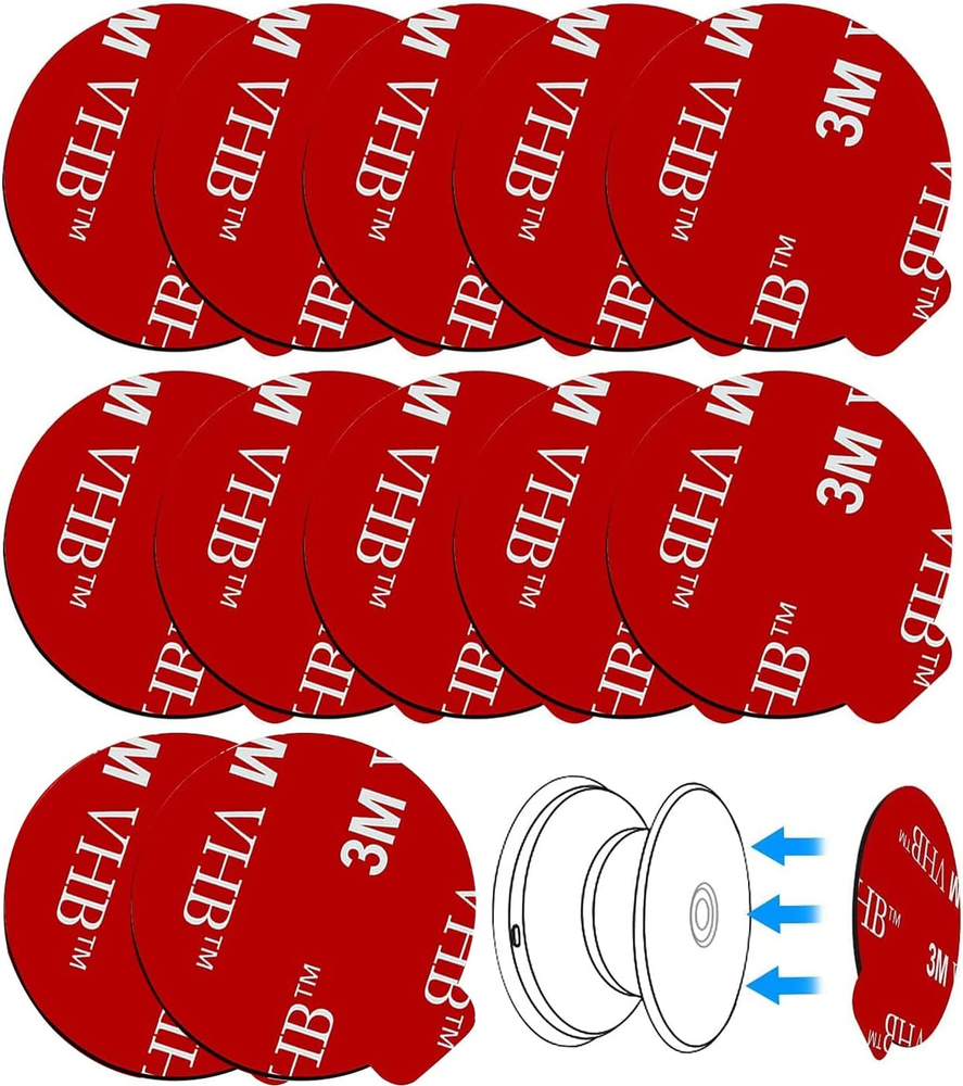 12 Pack 3M Sticky Adhesive Replacement Compatible with Socket Mount Base