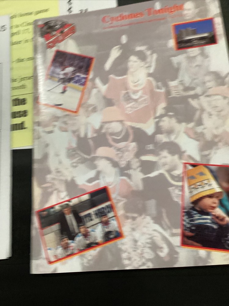 1999 Cincinnati Cyclones v Indianapolis Ice Hockey Program & Insert