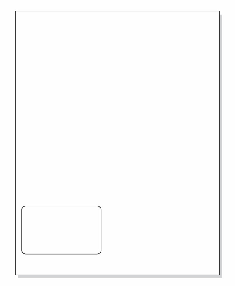 Integrated Label Form with 1 Label  3-1/2" x 2  Bottom Left, White - 1500 Forms