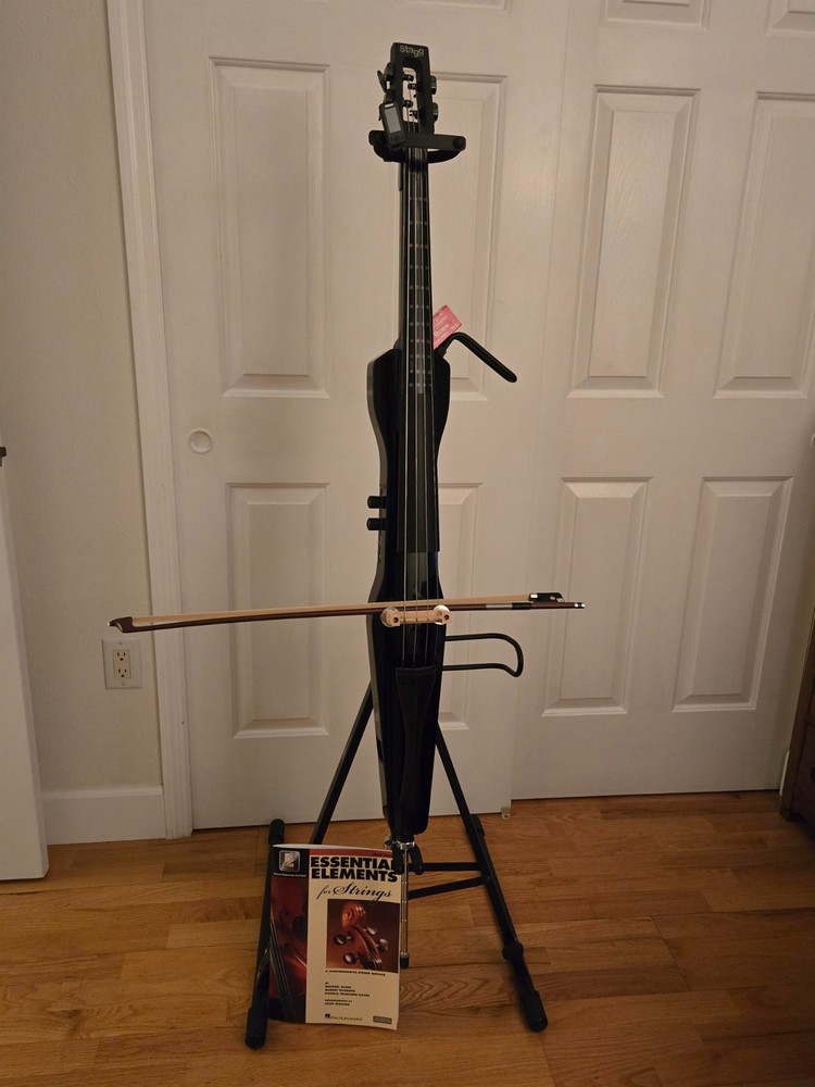 Stagg ECL4/4BK Cello Set - Black- Slightly Used