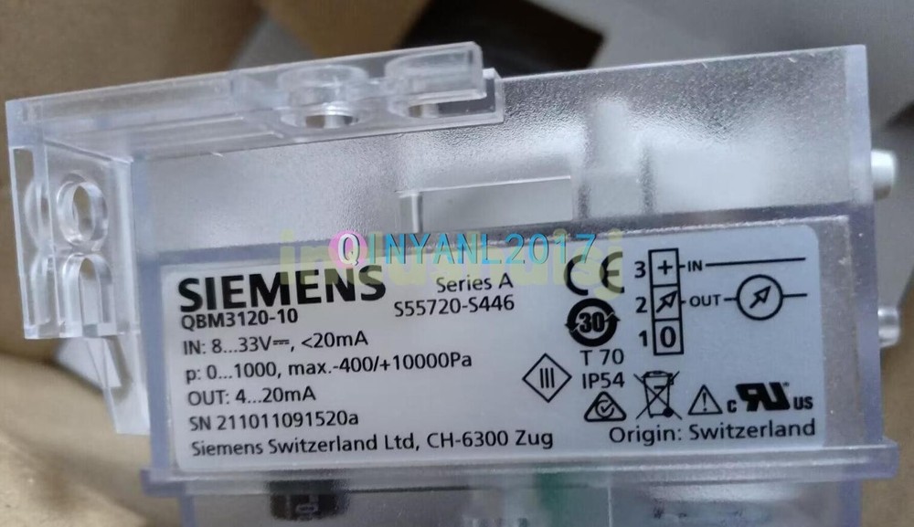 1PCS NEW Siemens QBM3120-10 difference pressure sensor