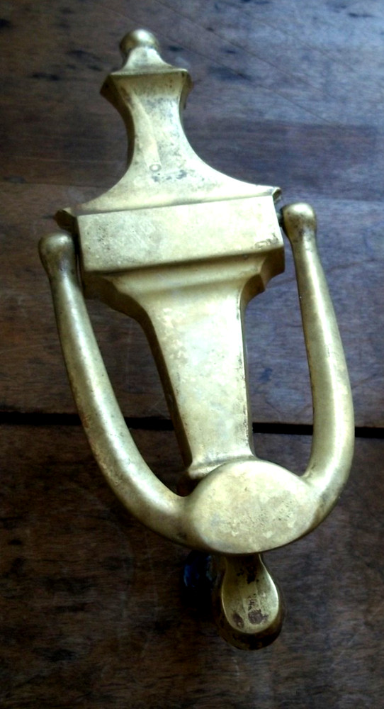 ANTIQUE SOLID BRASS Door Knocker- SUITABLE FOR ENGRAVING