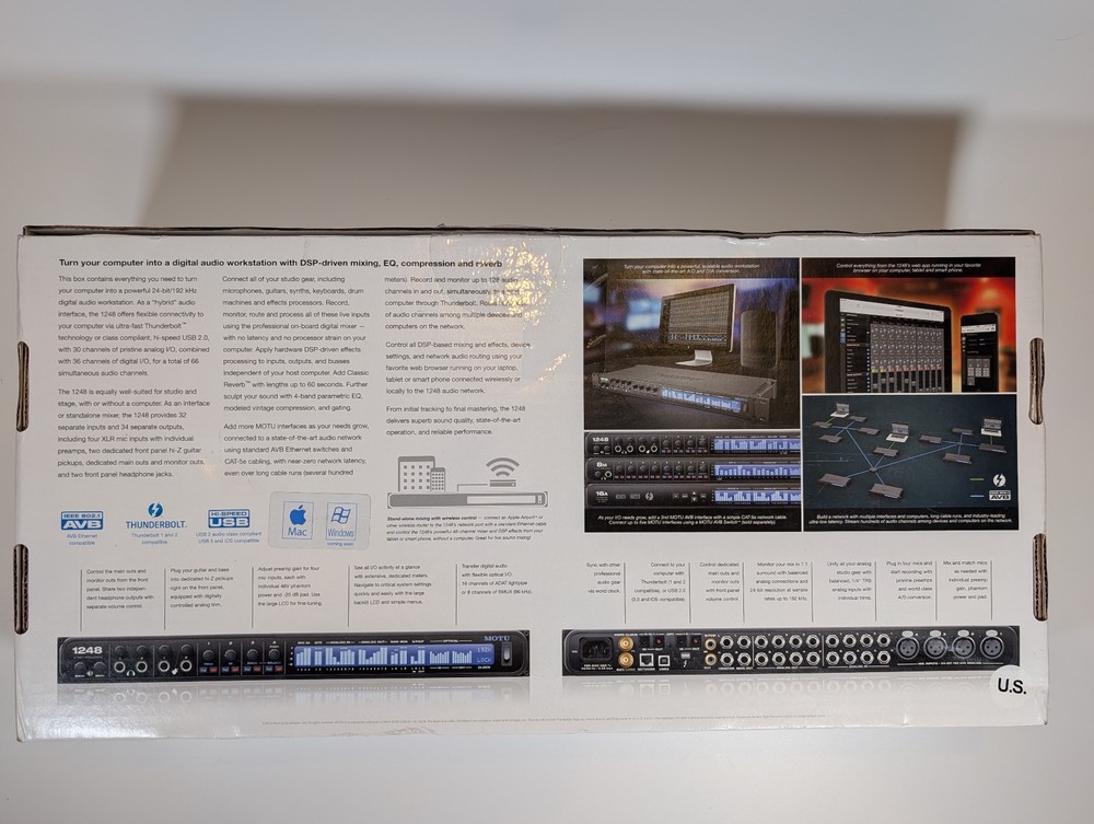 MOTU 1248 Thunderbolt / USB / AVB Audio Interface - OPEN BOX / NEW CONDITION