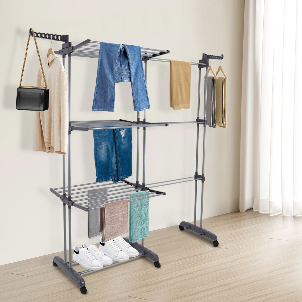 Foldable Clothes Drying Rack, Foldable Drying Rack, 3-Tier Folding Drying Rack