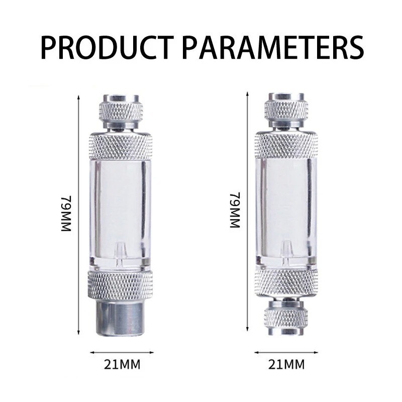 Aquarium Check Valve Regulator Diffuser Reactor Dual Head CO2 Bubble Counter