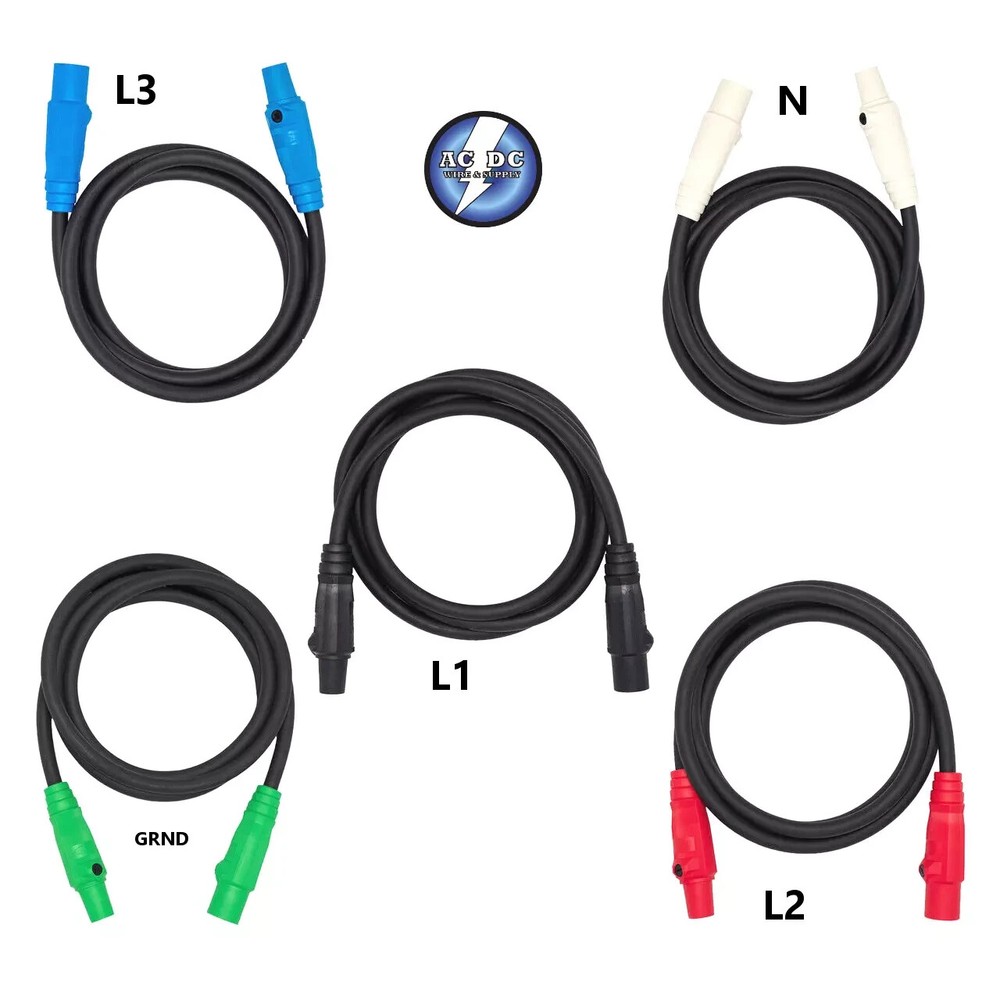 CAM LOCK #2 Entertainment Generator Power Cables 5' EA M TO F