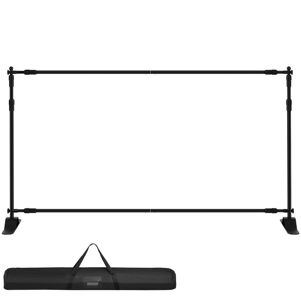 Telescopic Backdrop Banner Stand Adjustable Retractable with Carrying Bag