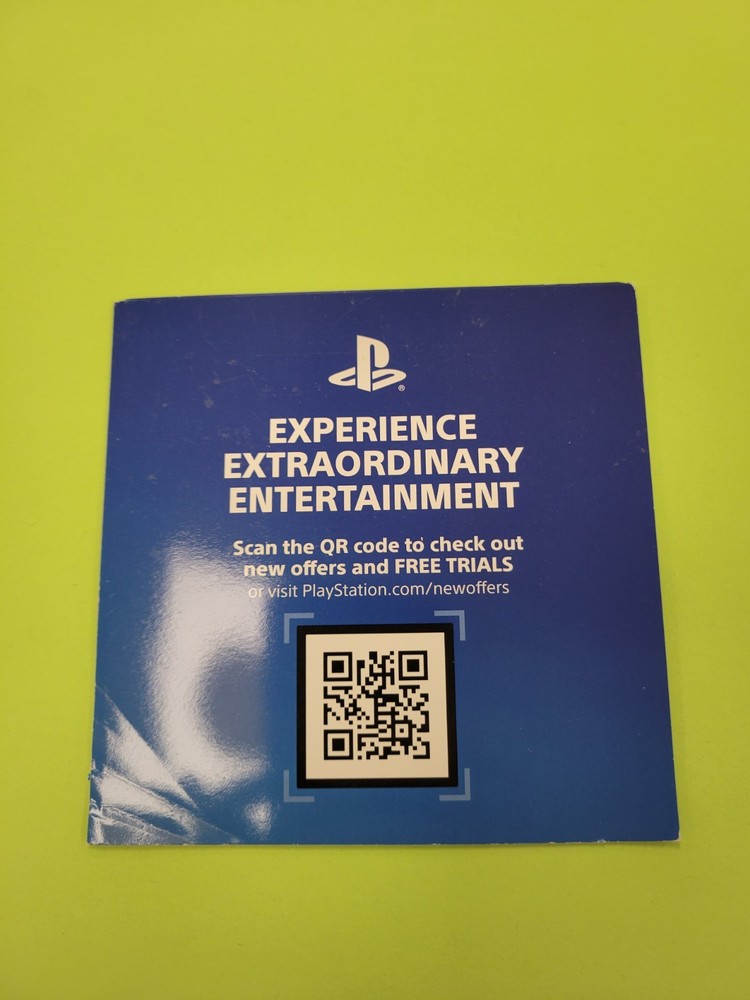 "Experience Extraordinary Entertainment" PS4 Insert ONLY