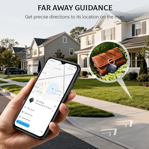 4 Pack Android Air Tags - Google MFG Certified - Black