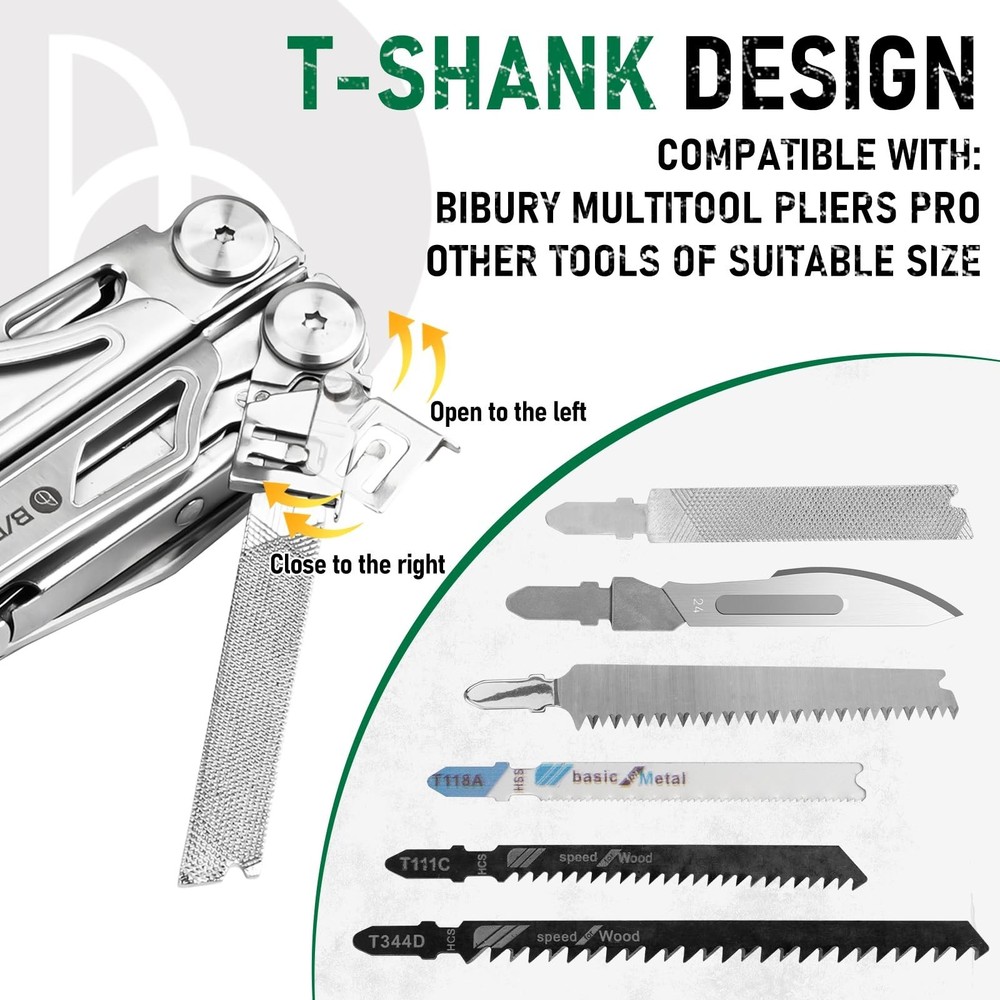 BIBURY Multitool Pliers Spare Parts Kit, Replaceable Wire Cutter, Screwdriver...