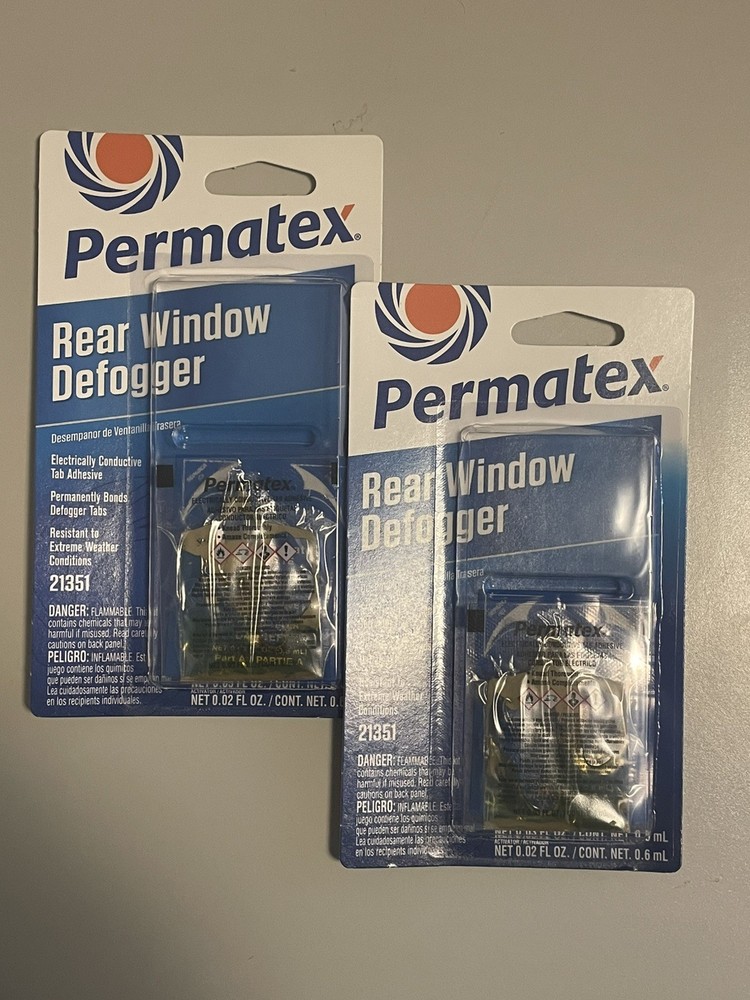 (2) Permatex 21351 Electrically Conductive Rear Window, clear.