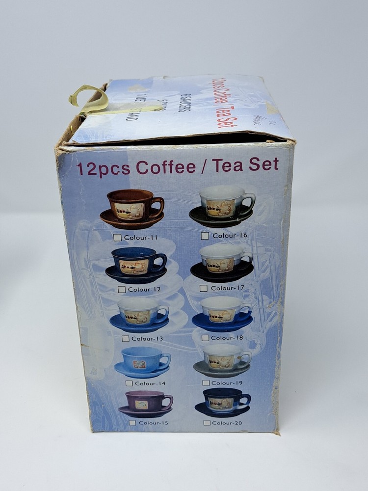 12 Piece Miniature Coffee - Tea Set with Caddy
