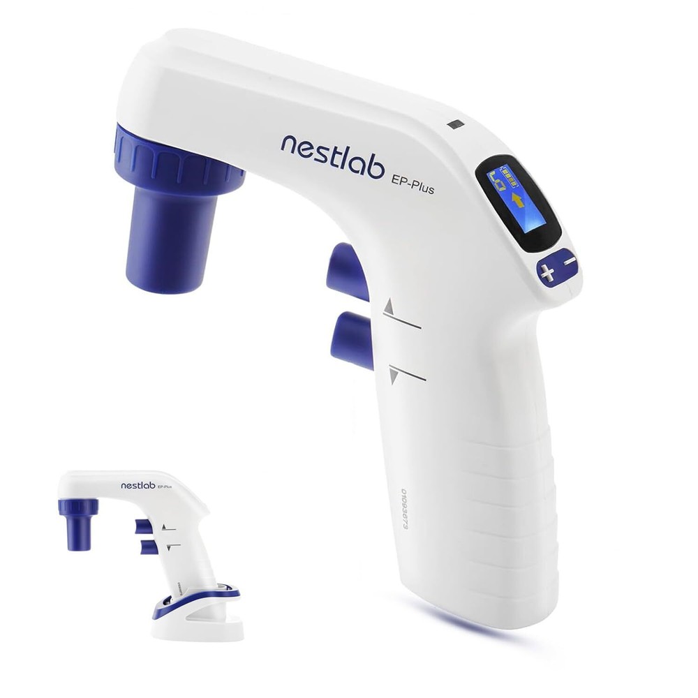 Electronic Pipettor 0.1-100ml Controller for Lab LCD Screen 6 Adjustable Speed