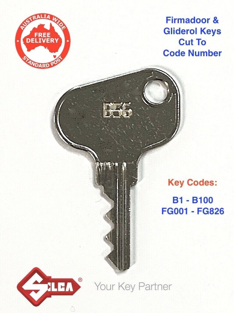 FIRMADOOR & GLIDEROL Garage Roller Door Keys Cut To Code Number-FREE POST