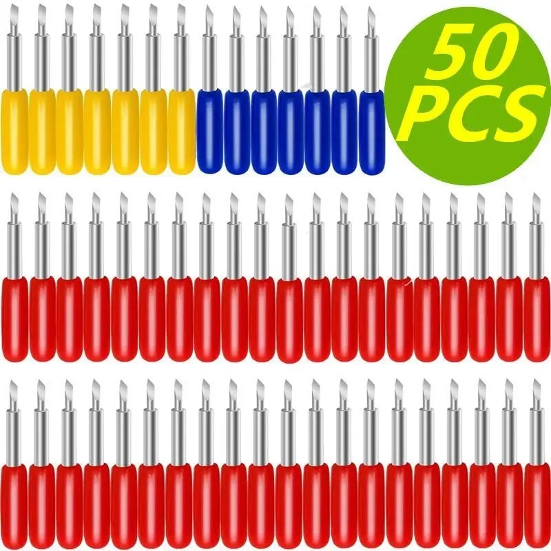 50PCS 30 45 60 Degree Replacement Blades Vinyl Cutter Plotter Knife Tool