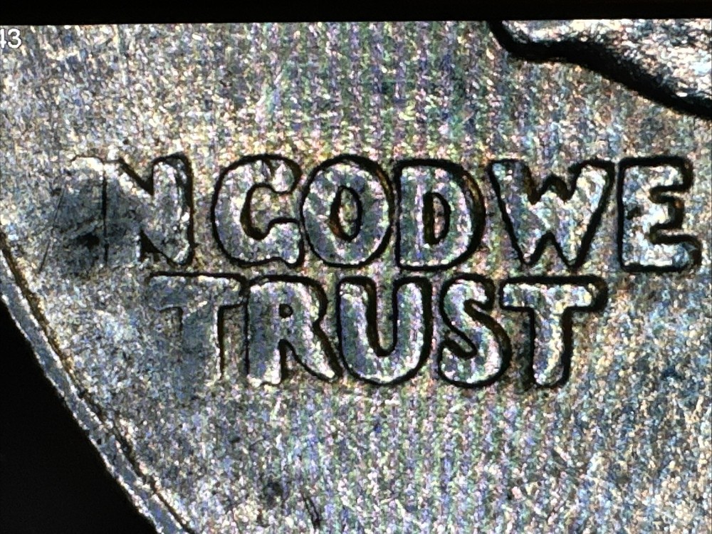 1984 P Quarter Reverse Major Grease Strike Through Error, Slightly Tilted