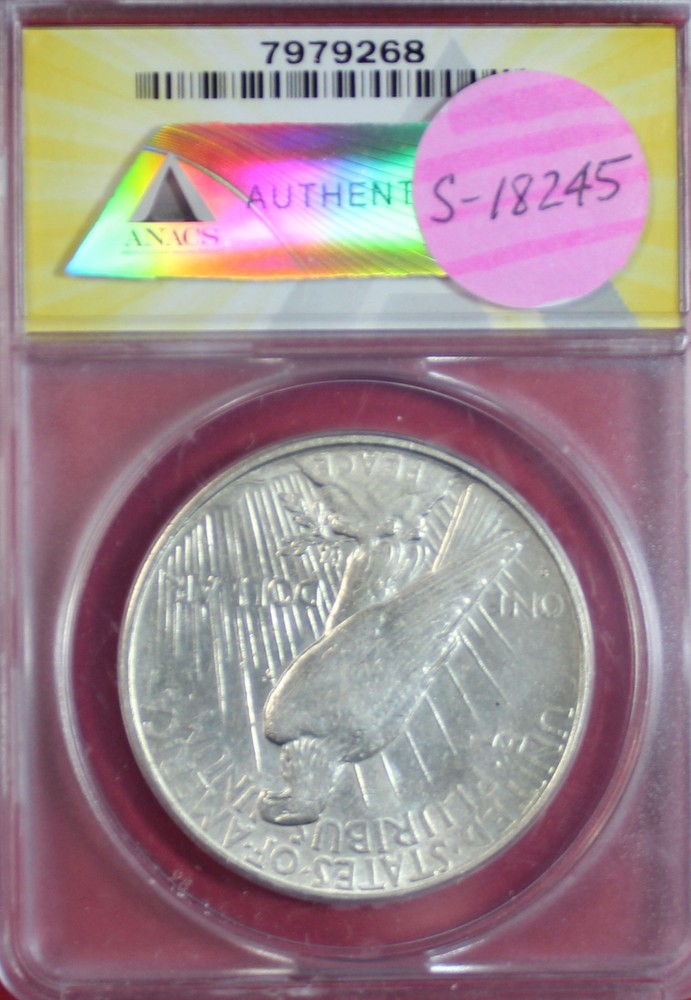 1934-D PEACE DOLLAR ANACS AU55