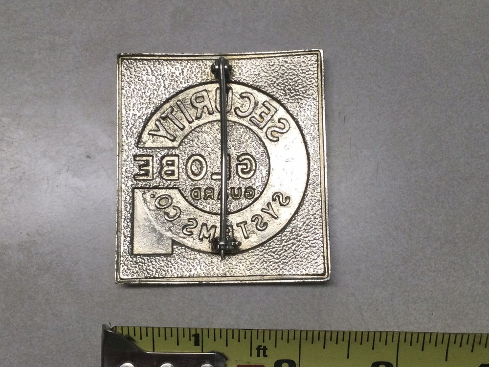 Security Systems Co. Globe Guard Metal Chest Square Badge