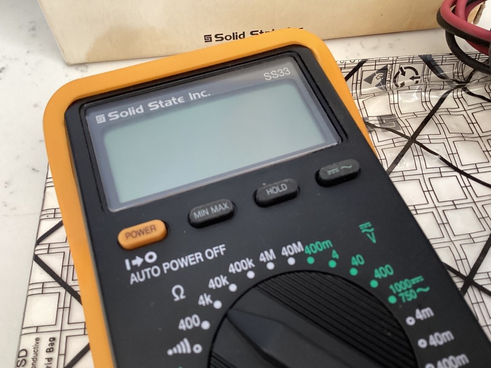 ORIGINAL BOX AUTHENTIC SOLID STATE INC. DIGITAL MULTIMETER SS33 (DM-332) NO RES