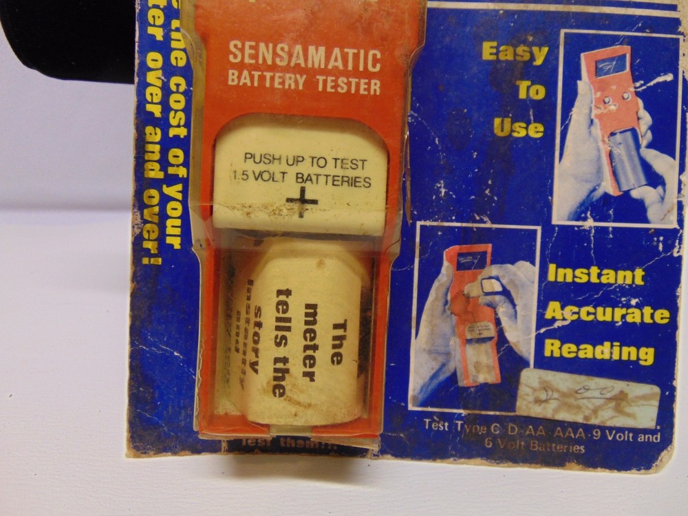 1981 Snapit Electronic Sensamatic Battery Tester USA Cable Electronics #49664