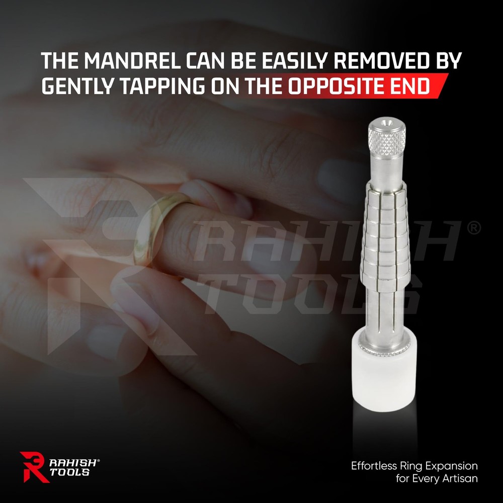 RAHISH TOOLS Ring Stretcher with Mandrel & Nylon Base - Professional Grey