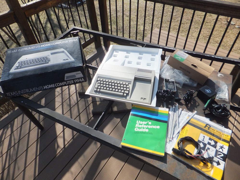 Vintage Texas Instruments 99/4A Personal Computer Manuals, Adapter & Extras