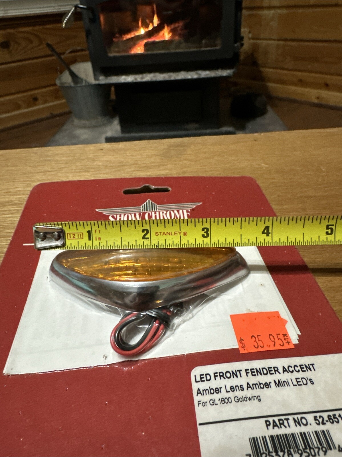 Honda GL1800 LED Amber Front Fender Accent light Show Chrome Goldwing 52-651