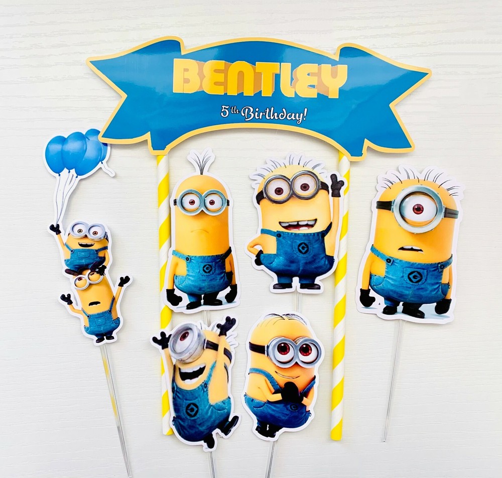 Personalized Minions (Despicable Me) Cake Topper