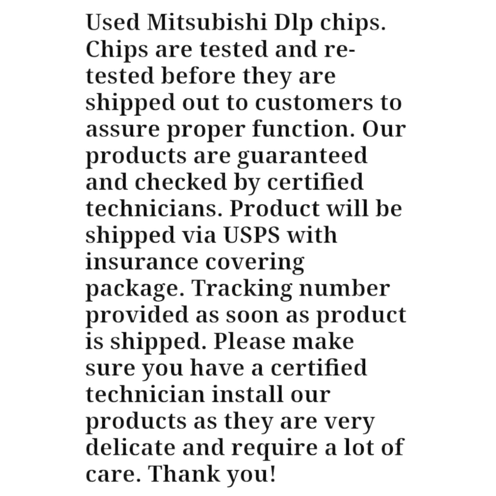 Mitsubishi DLP Chip 1910-6143W WD-73737 WD-65737 WD-65736 WD-73735 65HM167