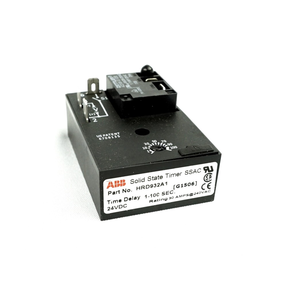 ABB Solid State Timer SSAC HRD932A1 24VDC 1-10C Sec Delay, 30Amps@240VAC