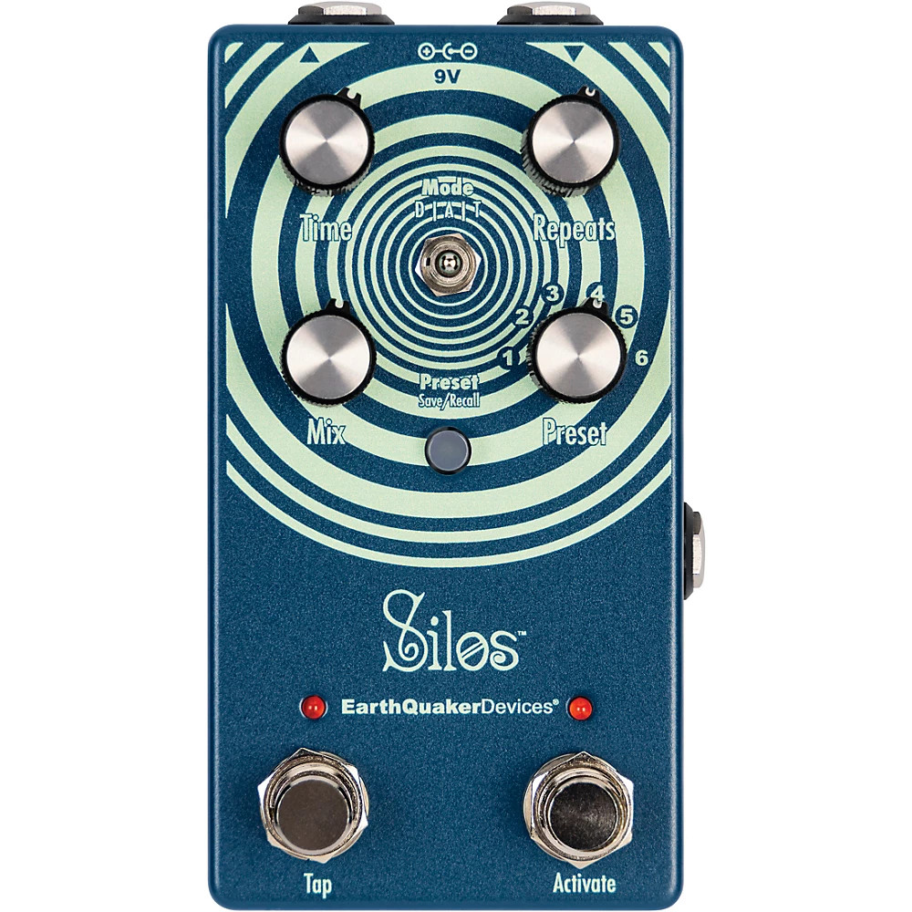 EarthQuaker Silos Multi-Generational Time Reflection Device Delay Pedal Ocean Bl