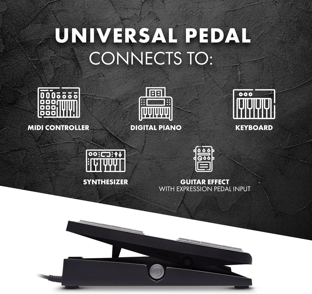Lightweight EX-P Expression Pedal for Keyboards & Guitar Effects - Versatile Use