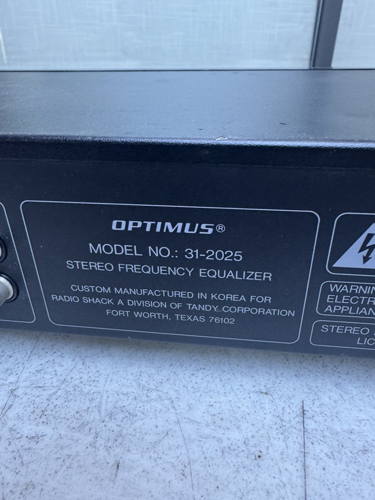 Optimus stereo 10 bands Equalizer model 31-2025