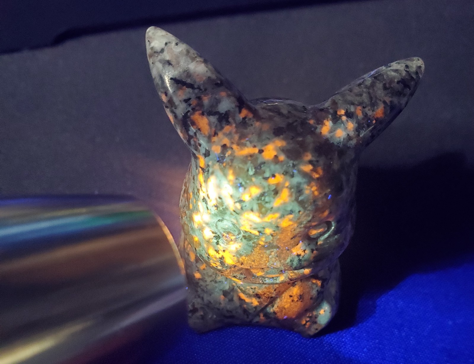 Natural Polished Yooperlite Pikachu Carving 66g